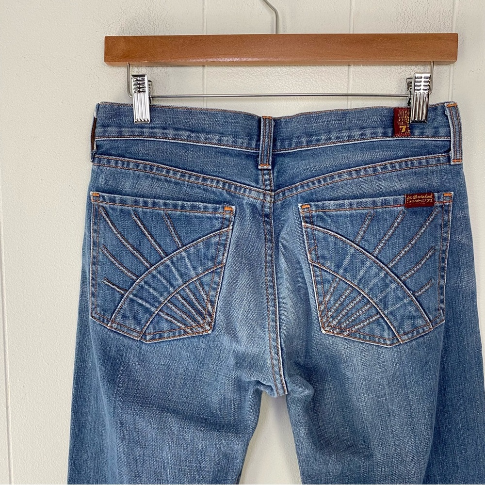 7 For All Mankind By Jerome Dahan Jeans Bootcut Low Rise Pocket Detail Sz 28 - Picture 9 of 13